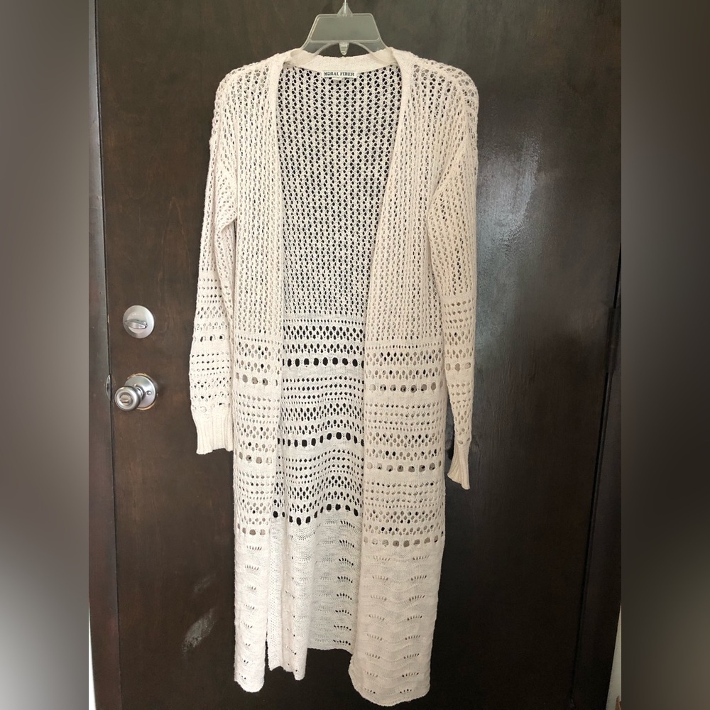 Long knit cardigan